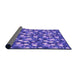 Thickness of Patterned Purple Mimosa Purple Rug, pat1743pur