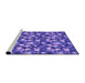 Sideview of Machine Washable Transitional Purple Mimosa Purple Rug, wshpat1743pur