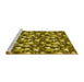 Sideview of Machine Washable Transitional Dark Bronze Brown Rug, wshpat1743yw