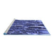 Sideview of Machine Washable Transitional Sky Blue Rug, wshpat1744blu