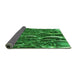 Thickness of Patterned Deep Emerald Green Rug, pat1744grn