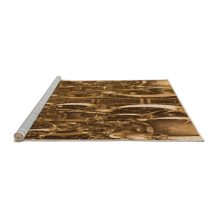 Sideview of Machine Washable Transitional Red Brown Rug, wshpat1744org
