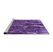 Sideview of Machine Washable Transitional Purple Rug, wshpat1744pur