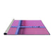 Sideview of Machine Washable Transitional Purple Rug, wshpat1745pur