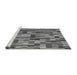 Sideview of Machine Washable Transitional Dark Gray Rug, wshpat1746gry