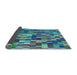 Thickness of Patterned Blue Rug, pat1746lblu