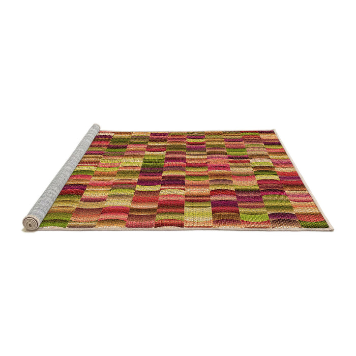 Sideview of Machine Washable Transitional Yellow Rug, wshpat1746org