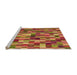 Sideview of Machine Washable Transitional Yellow Rug, wshpat1746org