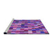 Sideview of Machine Washable Transitional Purple Rug, wshpat1746pur