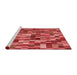 Sideview of Machine Washable Transitional Red Rug, wshpat1746rd