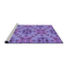 Sideview of Machine Washable Transitional Purple Mimosa Purple Rug, wshpat1747pur