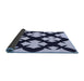 Thickness of Patterned Night Blue Rug, pat1748blu