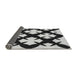 Thickness of Patterned Charcoal Black Rug, pat1748gry