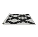 Sideview of Machine Washable Transitional Charcoal Black Rug, wshpat1748gry