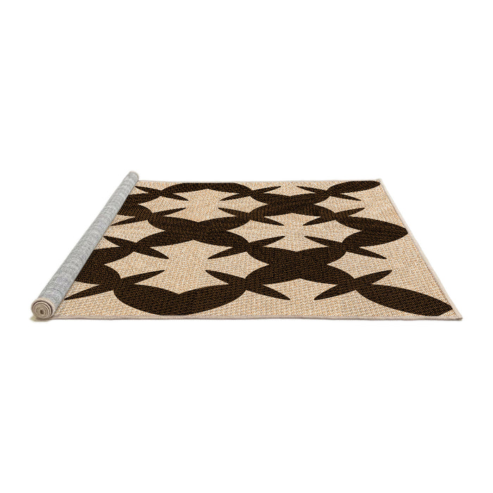 Sideview of Machine Washable Transitional Night Red Rug, wshpat1748org