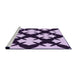 Sideview of Machine Washable Transitional Blossom Pink Rug, wshpat1748pur