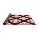 Thickness of Patterned Deep Rose Pink Rug, pat1748rd