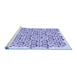 Sideview of Machine Washable Transitional Slate Blue Rug, wshpat1749blu