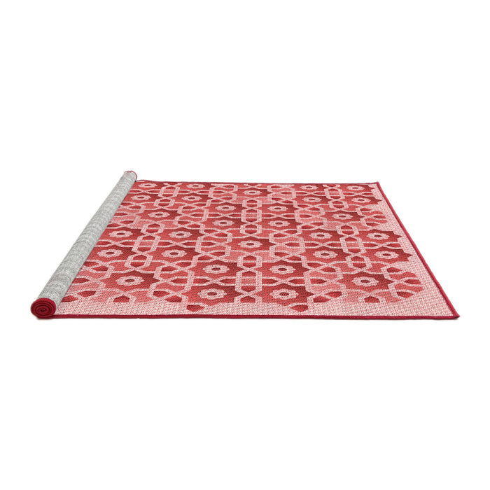 Sideview of Machine Washable Transitional Pink Rug, wshpat1749rd