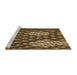 Sideview of Machine Washable Transitional Cinnamon Brown Rug, wshpat175brn