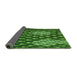 Thickness of Patterned Deep Emerald Green Rug, pat175grn