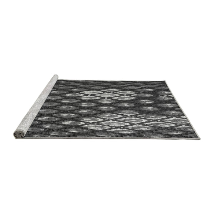 Sideview of Machine Washable Transitional Gray Rug, wshpat175gry
