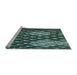 Sideview of Machine Washable Transitional Dark Slate Grey Green Rug, wshpat175lblu