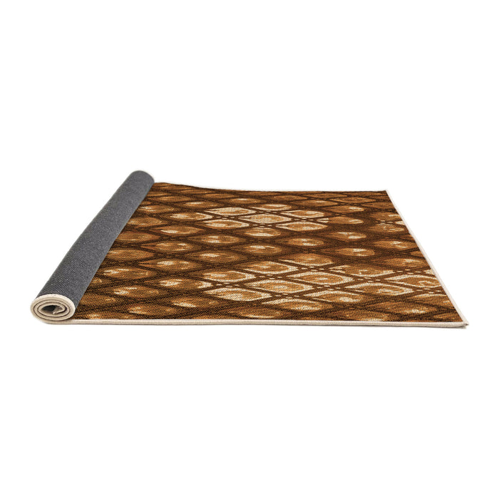 Thickness of Patterned Orange Rug, pat175org