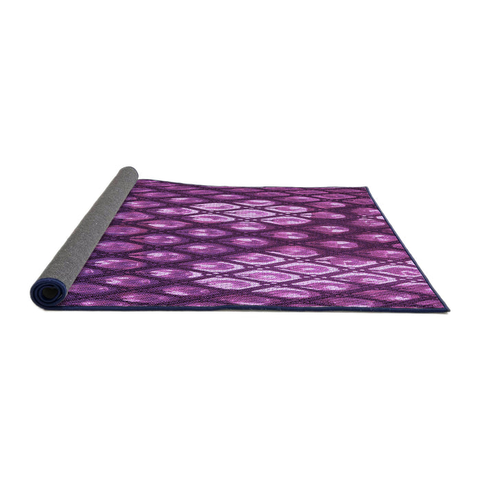 Thickness of Patterned Purple Rug, pat175pur
