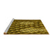 Sideview of Machine Washable Transitional Caramel Brown Rug, wshpat175yw