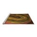 Sideview of Machine Washable Transitional Red Brown Rug, wshpat1750org