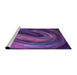 Sideview of Machine Washable Transitional Bright Purple Rug, wshpat1750pur
