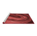 Sideview of Machine Washable Transitional Red Rug, wshpat1750rd