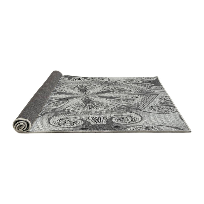 Thickness of Patterned Smokey Gray Rug, pat1751gry