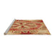 Sideview of Machine Washable Transitional Yellow Orange Rug, wshpat1751org