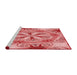 Sideview of Machine Washable Transitional Pastel Pink Rug, wshpat1751rd
