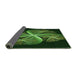 Thickness of Patterned Dark Lime Green Rug, pat1752grn