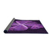 Thickness of Patterned Dark Orchid Purple Rug, pat1752pur