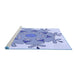 Sideview of Machine Washable Transitional Periwinkle Purple Rug, wshpat1753blu