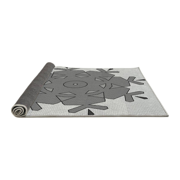 Thickness of Patterned Silver Gray Rug, pat1753gry
