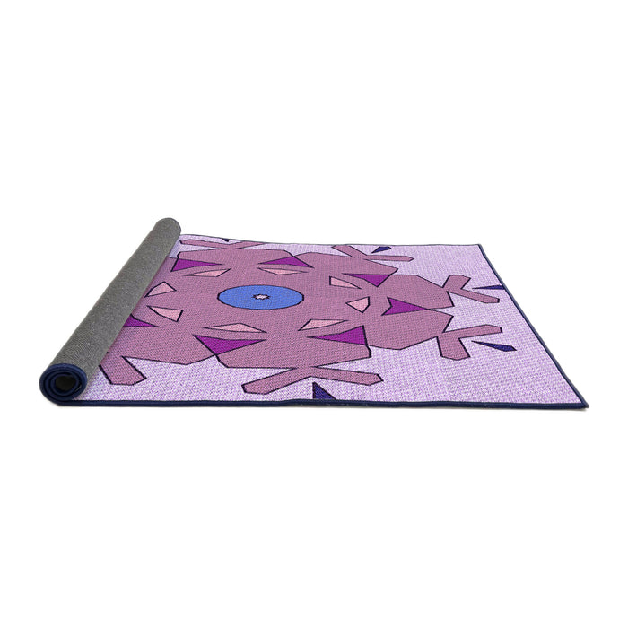 Thickness of Patterned Blossom Pink Rug, pat1753pur