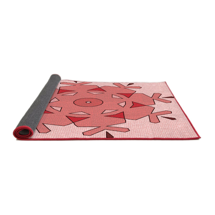Thickness of Patterned Red Rug, pat1753rd
