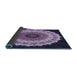 Thickness of Patterned Bright Lilac Purple Rug, pat1754blu