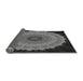 Thickness of Patterned Charcoal Black Rug, pat1754gry