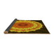 Thickness of Patterned Orange Rug, pat1754yw