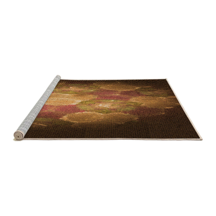 Sideview of Machine Washable Transitional Night Red Rug, wshpat1755org