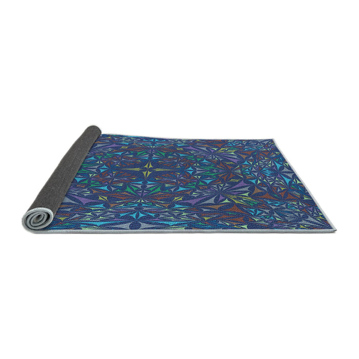 Thickness of Patterned Glacial Blue Ice Blue Rug, pat1756lblu