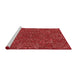 Sideview of Machine Washable Transitional Red Rug, wshpat1756rd