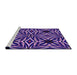 Sideview of Machine Washable Transitional Lilac Purple Rug, wshpat1757pur