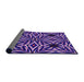 Thickness of Patterned Lilac Purple Rug, pat1757pur